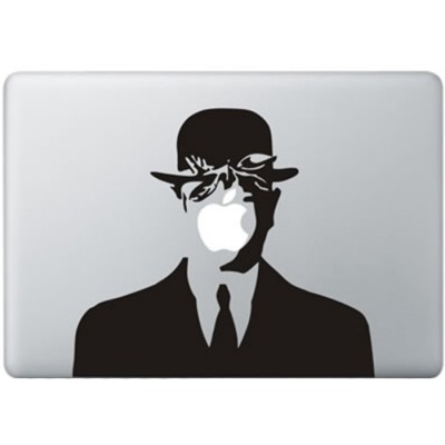 Magritte MacBook Sticker Zwarte Stickers