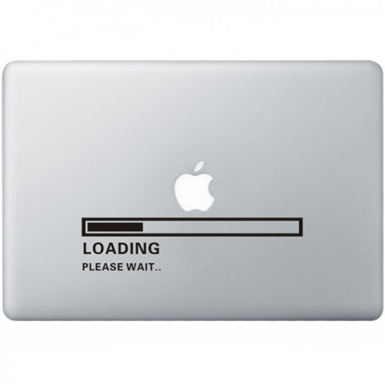 Apple Loading MacBook Sticker Zwarte Stickers