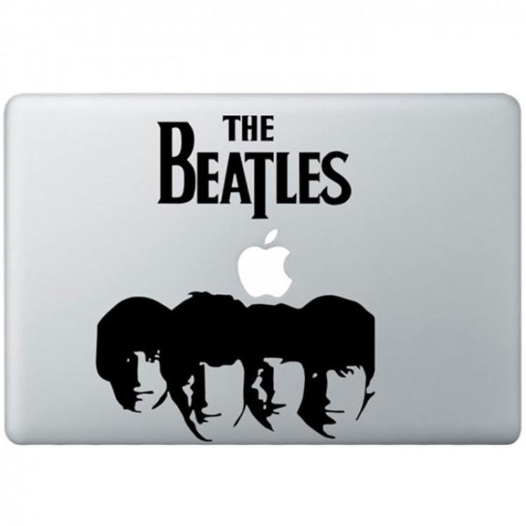 The Beatles (2) MacBook Sticker Zwarte Stickers
