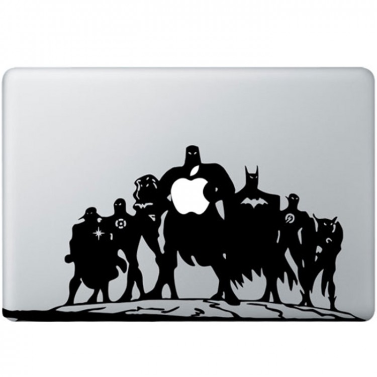 Justice League MacBook Sticker Zwarte Stickers