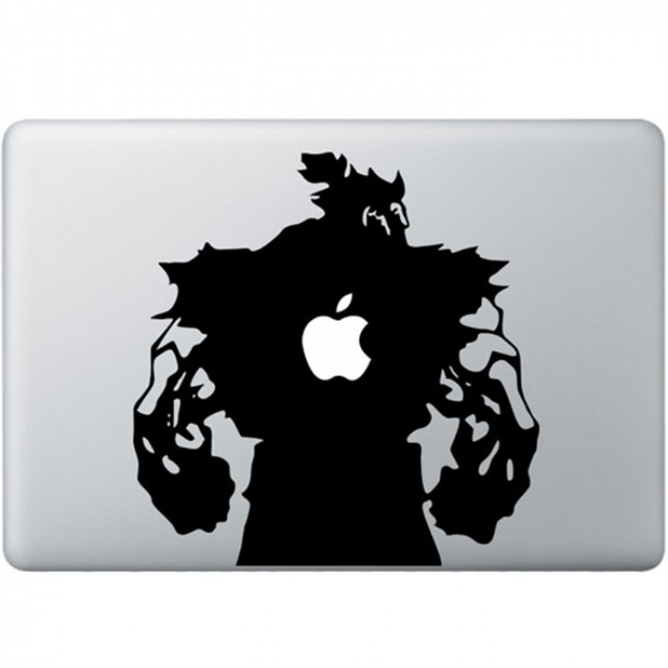 Streetfighter Akuma MacBook Sticker Zwarte Stickers