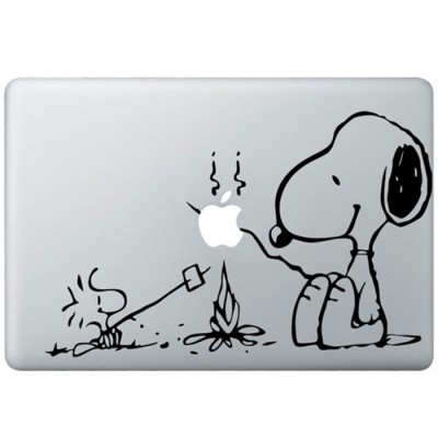 Snoopy MacBook Sticker Zwarte Stickers