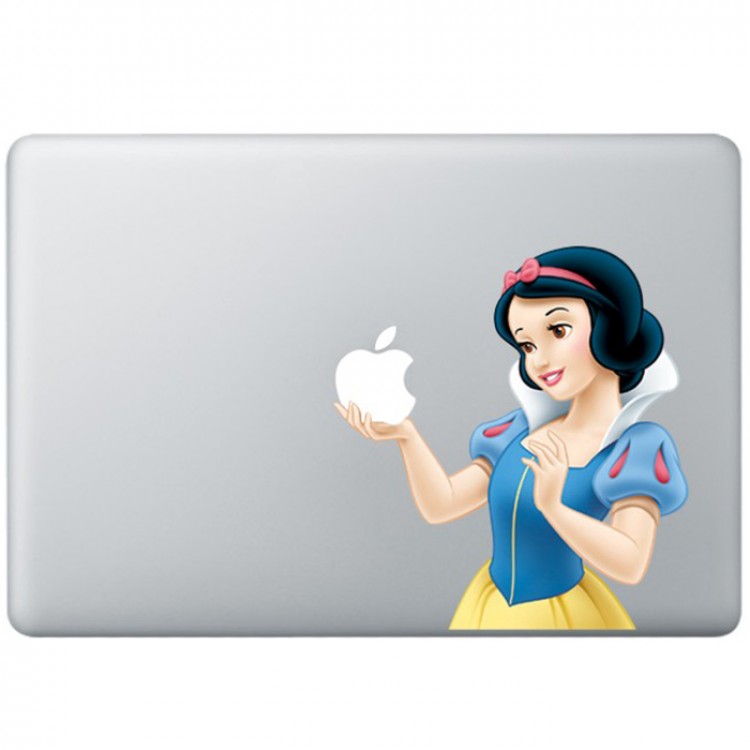 Sneeuwwitje Animatie Kleur MacBook Sticker Gekleurde Stickers
