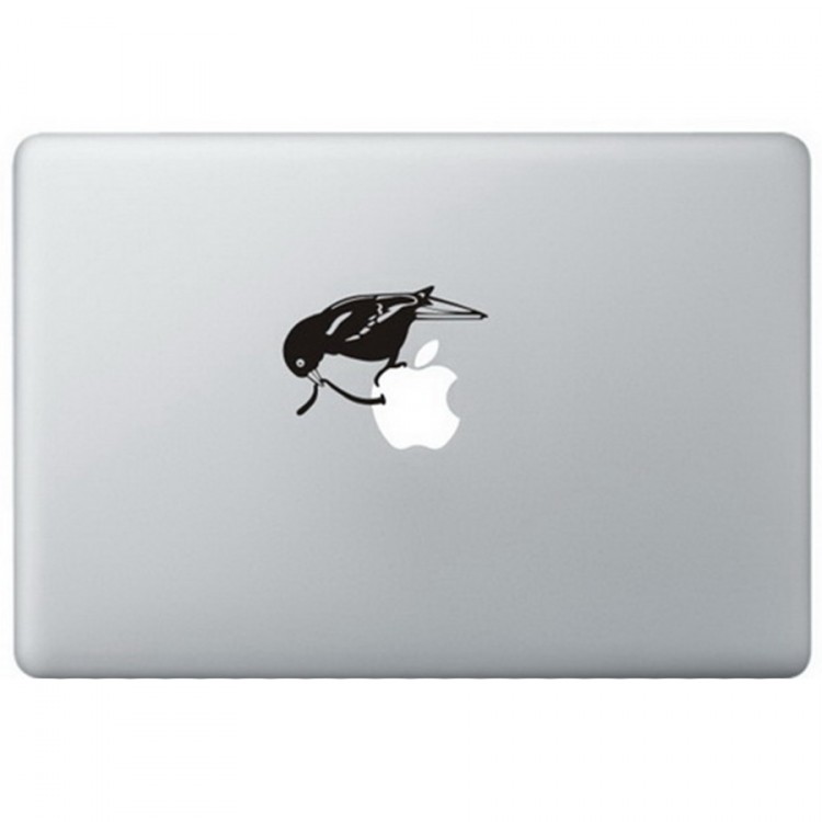 Early Bird MacBook Sticker Zwarte Stickers