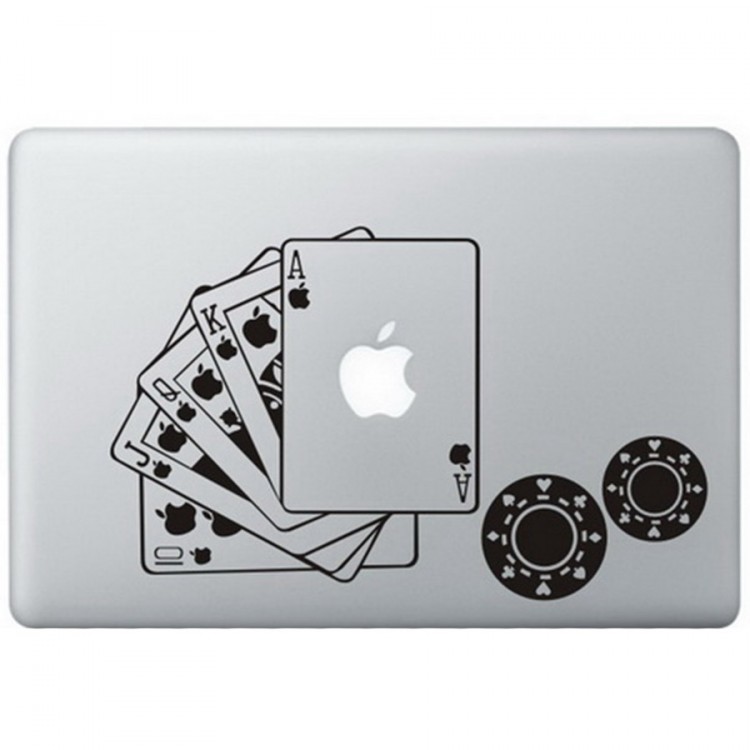 Poker MacBook Sticker Zwarte Stickers