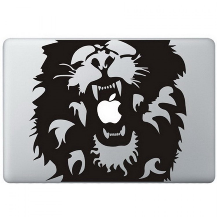 Leeuw (Roar) MacBook Sticker Zwarte Stickers