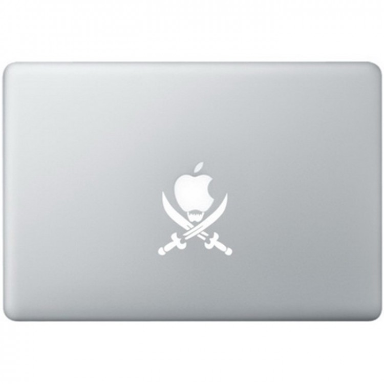 Apple Piraat MacBook Sticker Zwarte Stickers