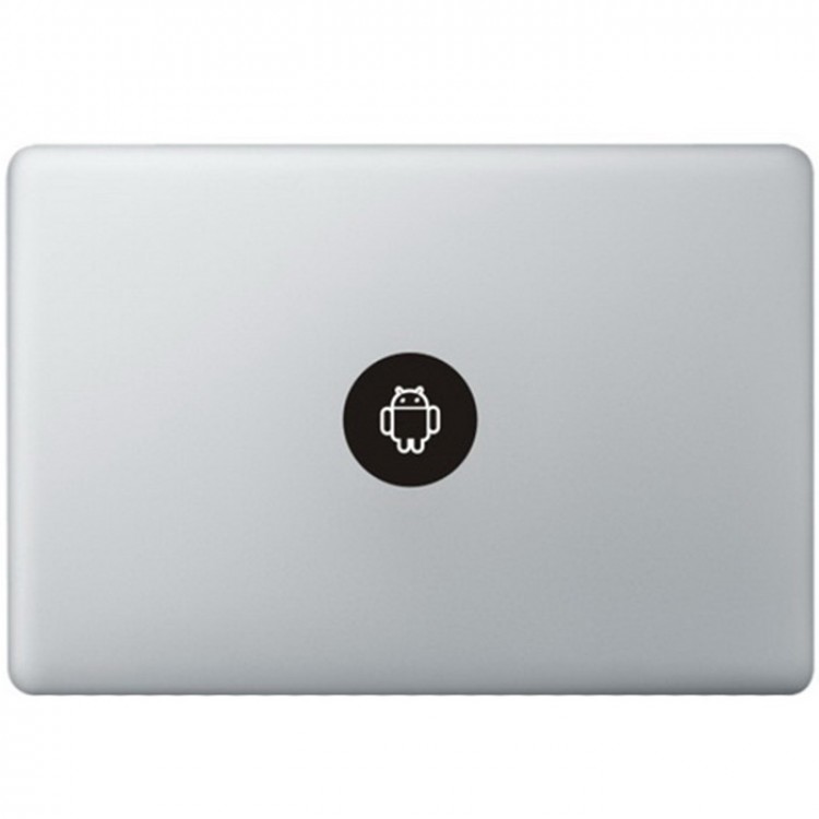 Android Logo MacBook Sticker Zwarte Stickers