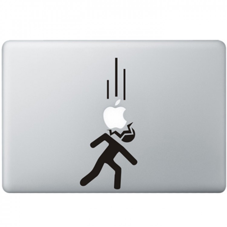 Vallende Appels MacBook Sticker Zwarte Stickers