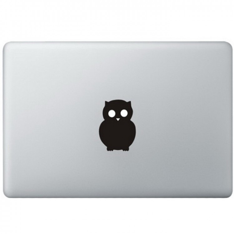 Uil Logo MacBook Sticker Zwarte Stickers