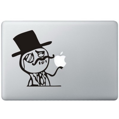 Like A Sir Meme MacBook Sticker Zwarte Stickers