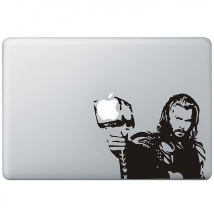 Thor MacBook Sticker Zwarte Stickers