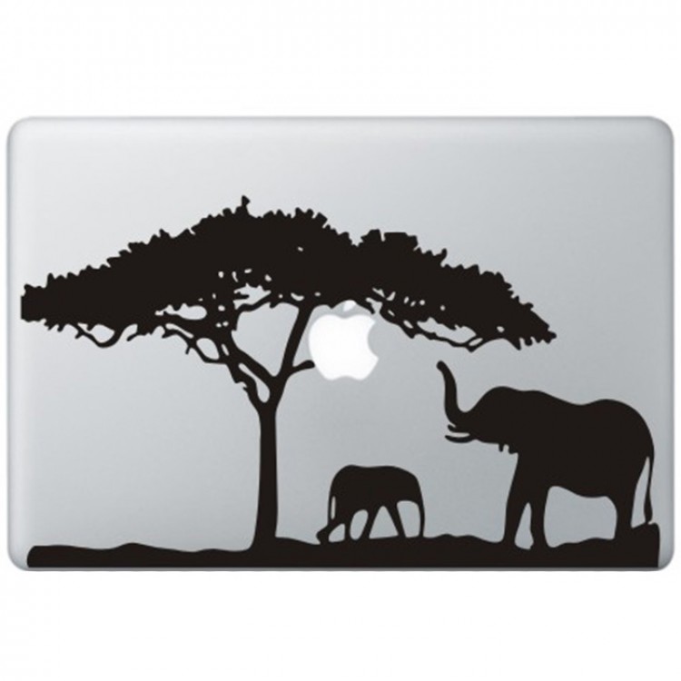 Afrika MacBook Sticker Zwarte Stickers