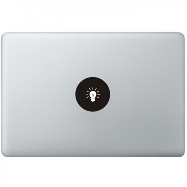 Lamp Logo MacBook Sticker Zwarte Stickers