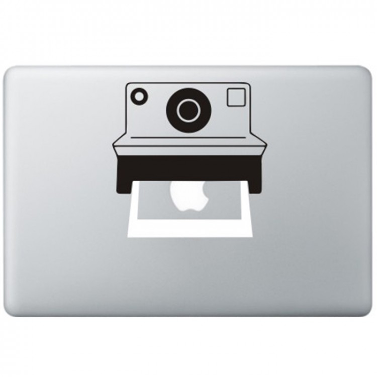 Polaroid Camera MacBook Sticker Zwarte Stickers