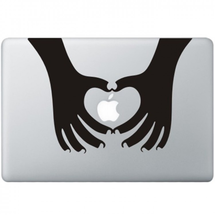 Apple Love MacBook Sticker Zwarte Stickers