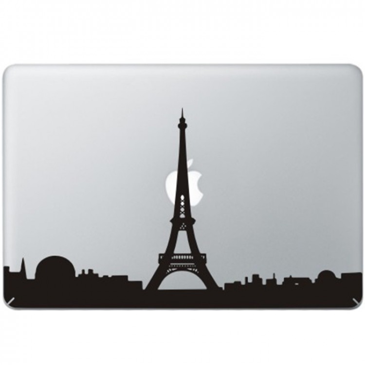Parijs Eifel Toren MacBook Sticker Zwarte Stickers