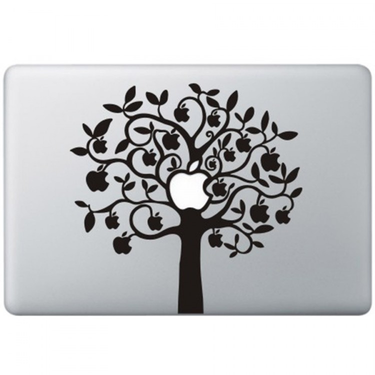 Apple Boom (2) MacBook Sticker Zwarte Stickers