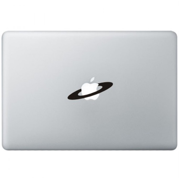 Apple Space MacBook Sticker Zwarte Stickers