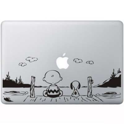 Snoopy en Charlie Brown MacBook Sticker