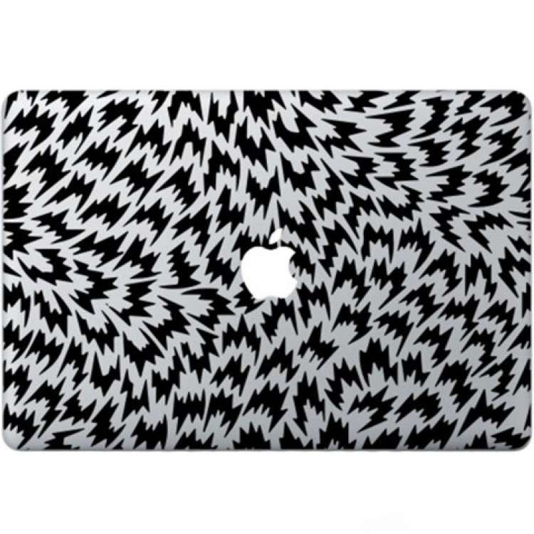 Optische Illusie Macbook Sticker Zwarte Stickers