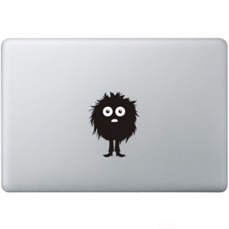 Fuzzy Guy Macbook Sticker Zwarte Stickers