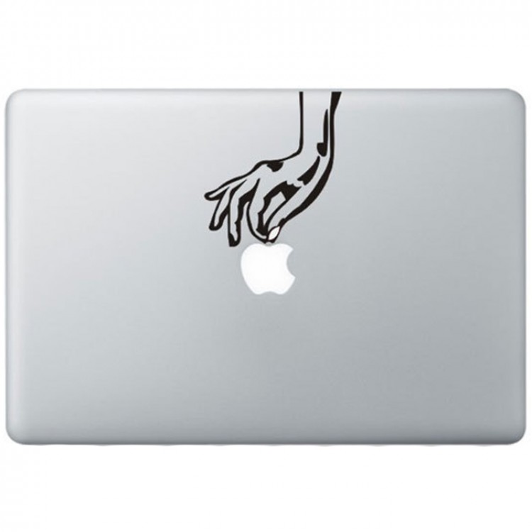 Pluk De Apple MacBook Sticker Zwarte Stickers